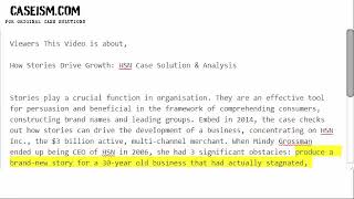 How Stories Drive Growth: HSN Case Solution & Analysis- Caseism.com