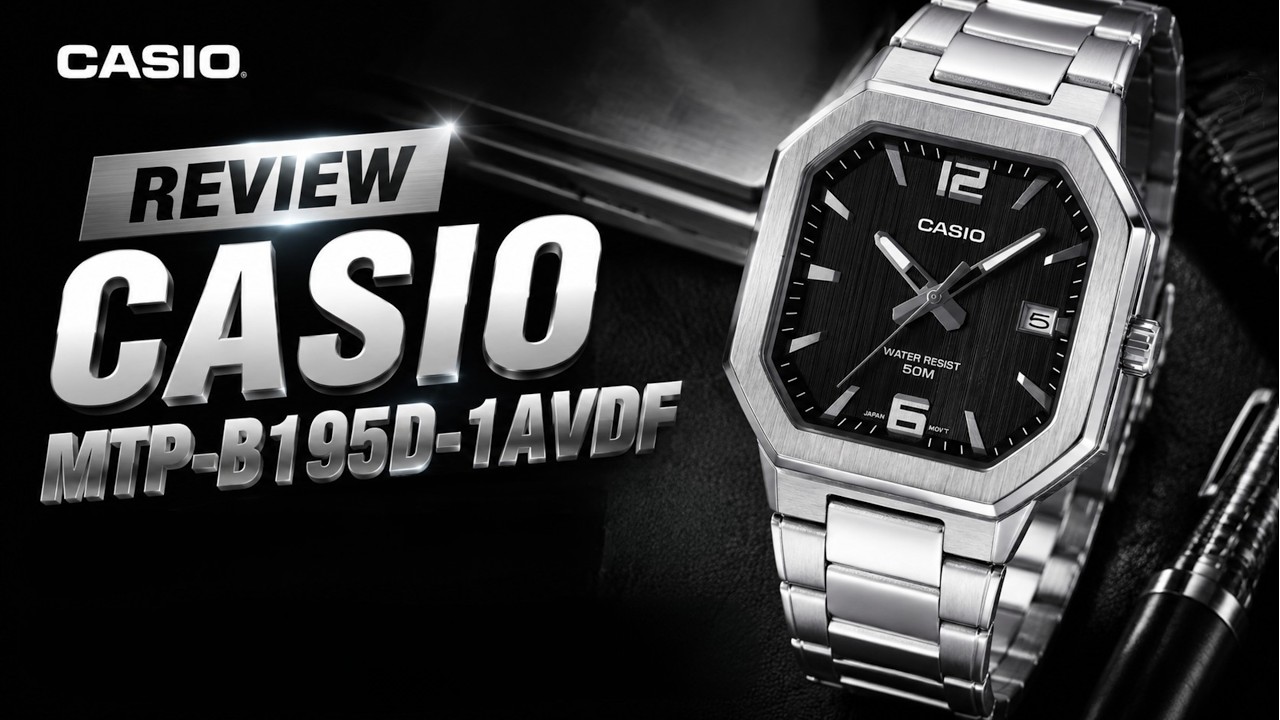  Review Đồng Hồ Casio MTP-B195D-1AVDF: Đồng Hồ Quartz Mặt Số 38mm Thiết Kế Tối Giản