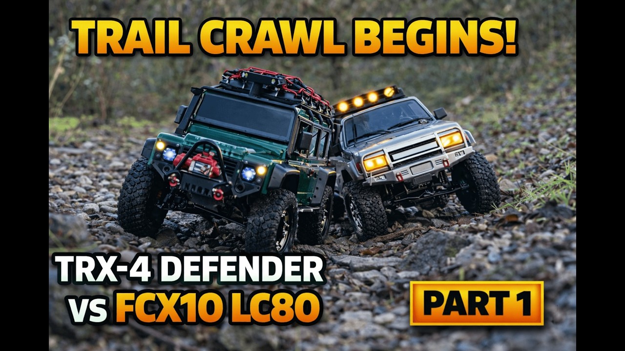 Dual Rig Trail Crawl Begins 🚙 | TRX-4 Defender & FMS FCX10 LC80