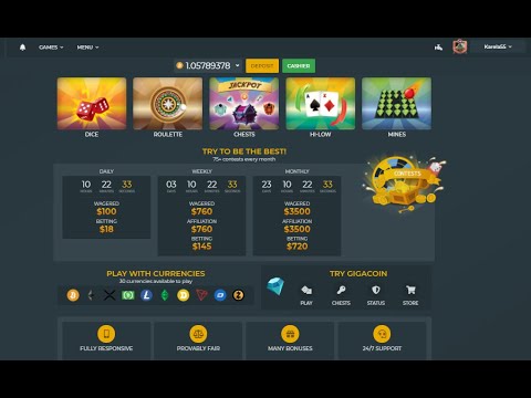 Free game where it is possible to win the jackpot #gigabet #freebitcoin #bitcoin #casino #gambing