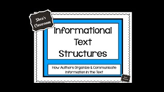 Text Structure - Sequence