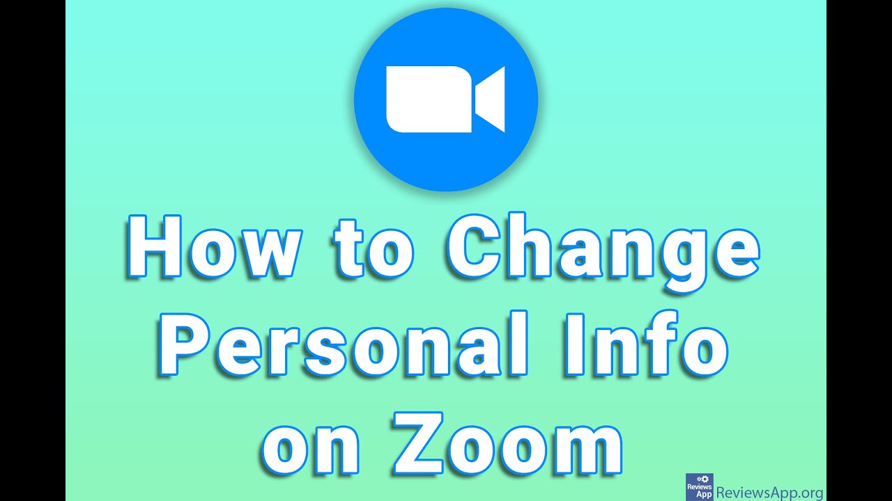 How To Change Personal Info On Zoom YouTube How To Change Personal Info On Zoom YouTube