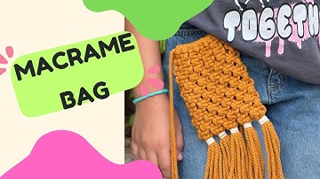 شنطة مكرمية سهلة للبنات  macrame bag for girls 