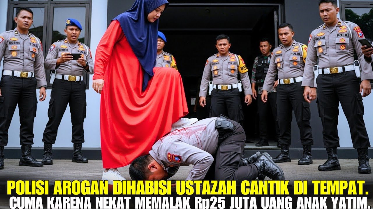 POLISI AROGAN PALAK UANG YATIM Rp25 JUTA, MALAH “DISIKAT” USTAZAH CANTIK DI PARKIRAN!