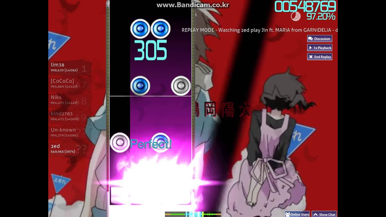 {OSU!} Jin (feat.  Maria From Garnidelia) - Daze (short ver.)  [Shiki's SC]