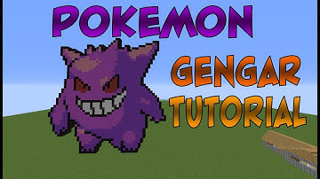 Minecraft Tutorial: How To Make A Pokemon Gengar Statue | Halloween Build|