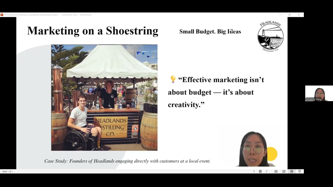 Marketing on a Shoestring – 3-Minute Pitch | Mingting Wang | UOW