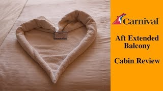 Carnival Glory - Aft Extended Balcony Room Video Tour and Review: Room 7444