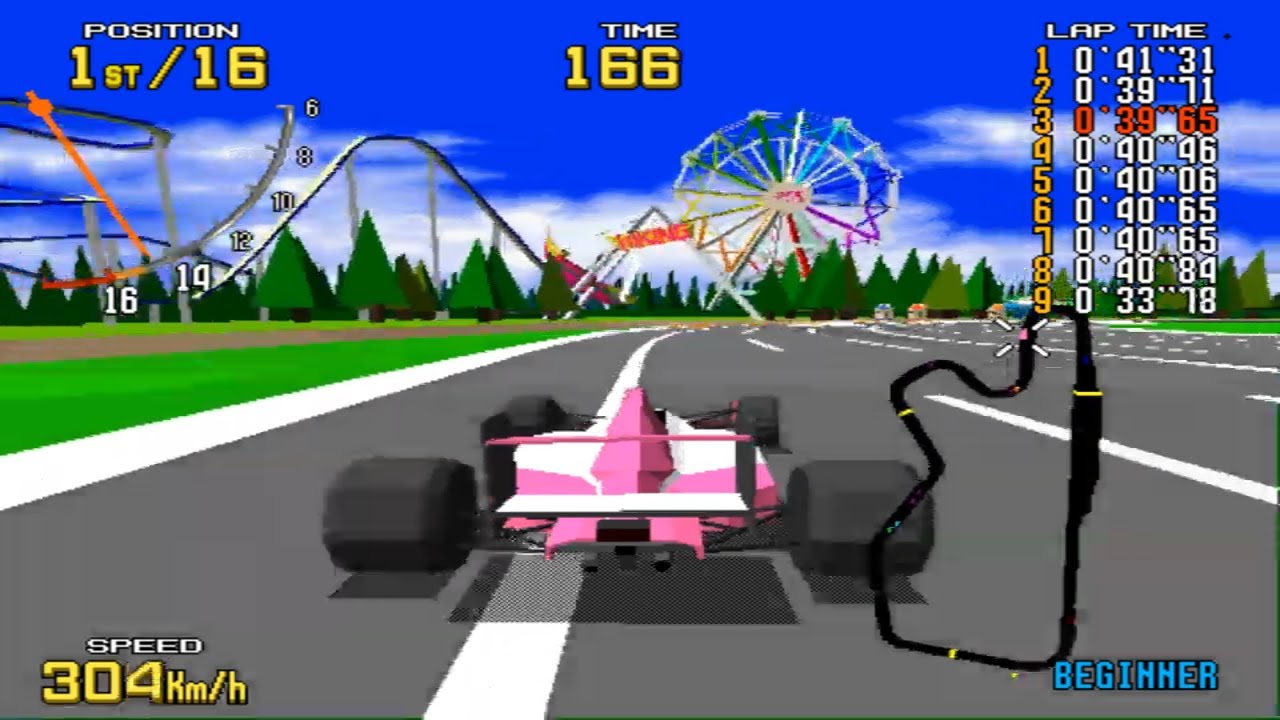 Virtua Racing Arcade (Sega Model 1) - Grandprix Mode - Beginner Course ...