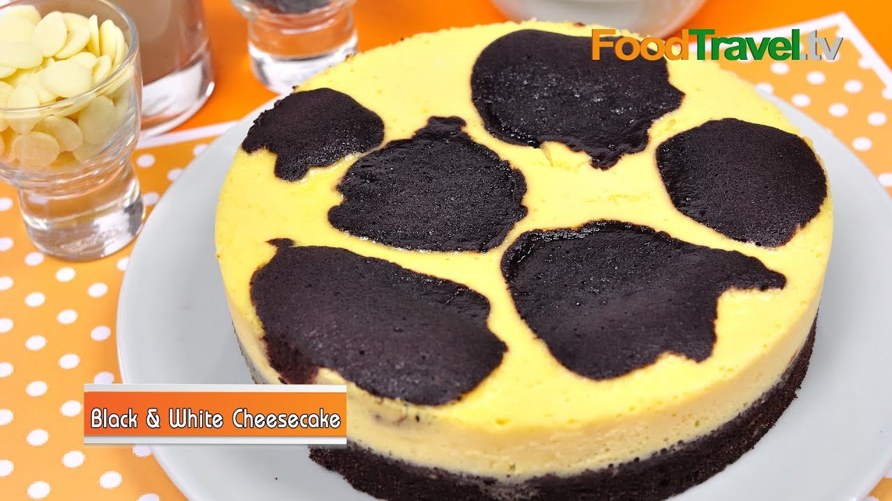 แบล็คแอนด์ไวท์ชีสเค้ก Black and White Cheesecake | FoodTravel