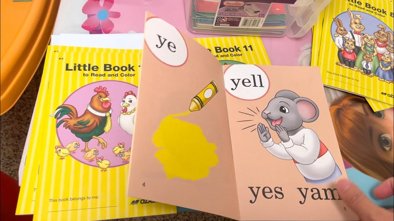 Abeka Pre K 4 readers learning to read books flip through YouTube