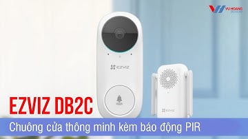 Chuông cửa có hình không dây EZVIZ DB2C - Góc rộng 160° kết hợp cảm biến PIR phát hiện chuyển động