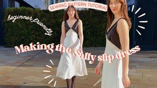 Sally Beginner Slip Dress Sewing Pattern Tutorial How To Line It Thrills And Sches
