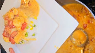 FULL VID: Savor the flavors of the coast with this #Creamy  #Shrimp 🍤 and #Tomato 🍅 #coconut 🥥 #Stew