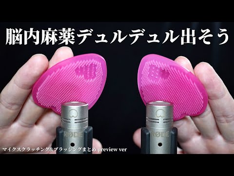 ASMR ゾワり過ぎて脳内物質ドバドバ出そうなマイクスクラッチング&ブラッシング (No Talking)