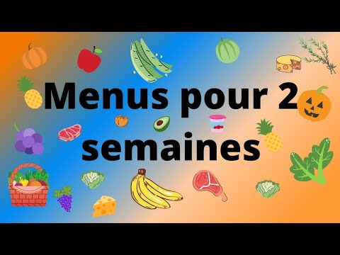 Menus pour 2 semaines pour famille nombreuse #8