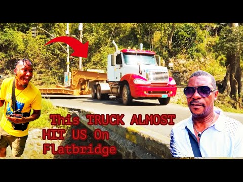 Truck Nearly Killed Us on Flat Bridge … Watch Closely 😱🇯🇲 @JAMAICAWALKBY