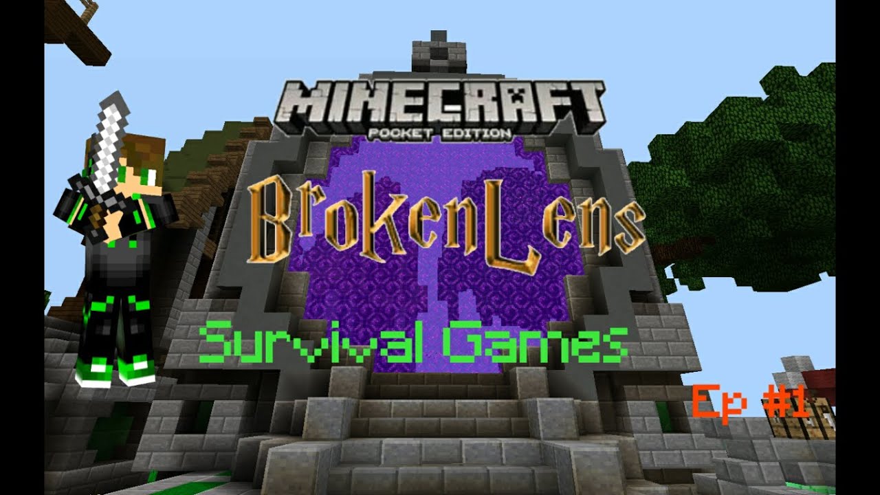 Mcpe Brokenlens Survival Games EP#1 (The Meat Slap) - YouTube