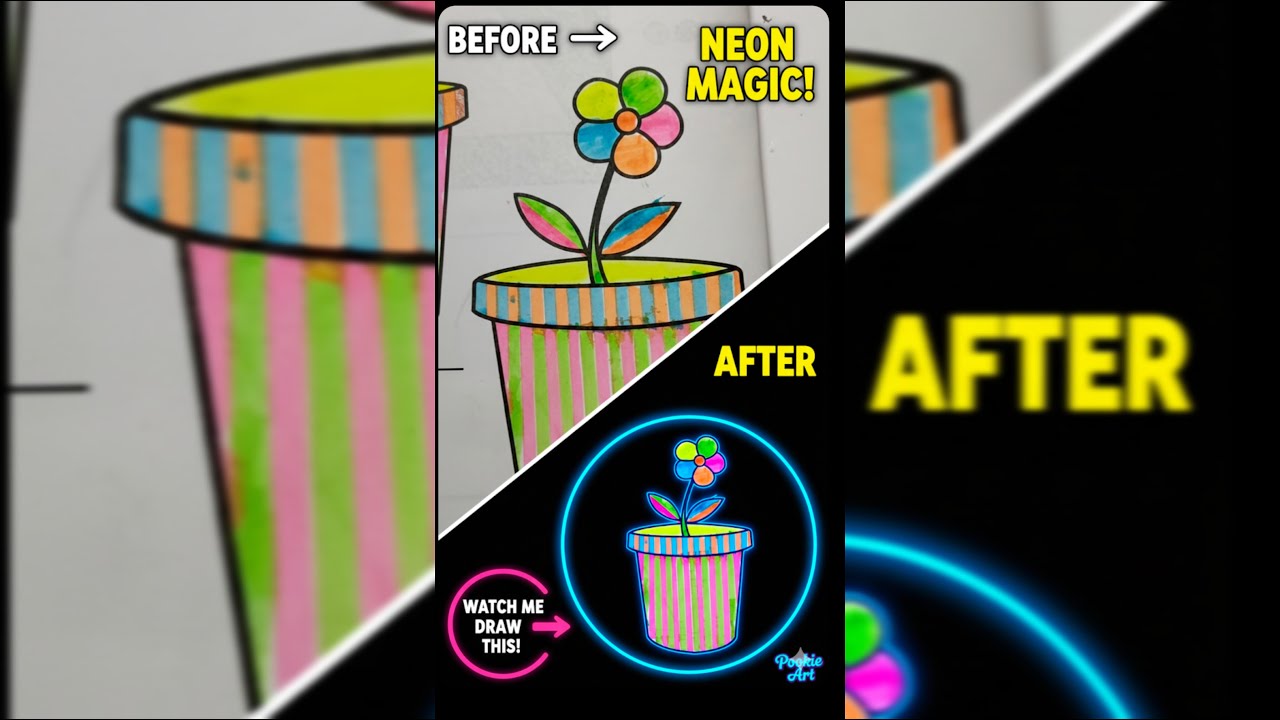 Cute drawing idea easy with colour 😻/Most satisfying art challange on you tube💥