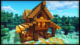 Minecraft: How to build a Medieval Barn - Horse Barn Minecraft Tutorial