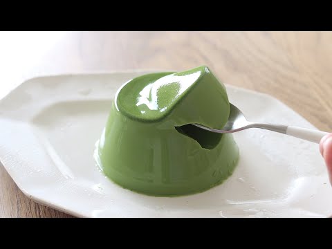 濃厚! 抹茶＆ホワイトチョコ・プリンの作り方 オーブン・卵・生クリームなしで簡単のサムネイル