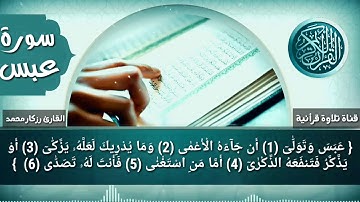 أجمل تلاوة مؤثرة تهز الروح والجوارح  سورة عبس  القارئ رزكار محمد 🌺