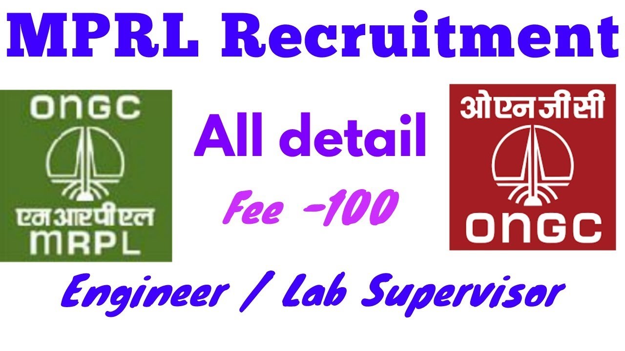 ONGC (MRPL) Recruitment - Engineer and Laboratory Supervisor vacancy