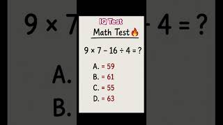 Viral Math Challenge 🧠 Only Smart People Pass| Easy Math or Impossible? 🔥#shorts #maths