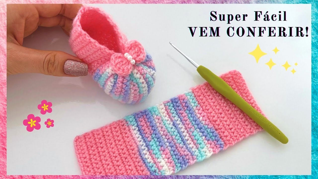 ОЧЕНЬ ЛЕГКАЯ И КРАСИВАЯ ОБУВЬ ДЛЯ ДЕТЕЙ КРЮЧКОМ