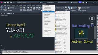 How to Install YQARCH Plugin  in AutoCAD And Installation failed & Problem Solved