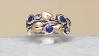 Barbara Bixby Sterling & 18K Precious Gemstone Vine Ring on QVC