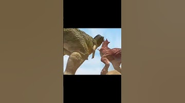Carnotaurus VS T Rex Battle Scene #dinosaurs