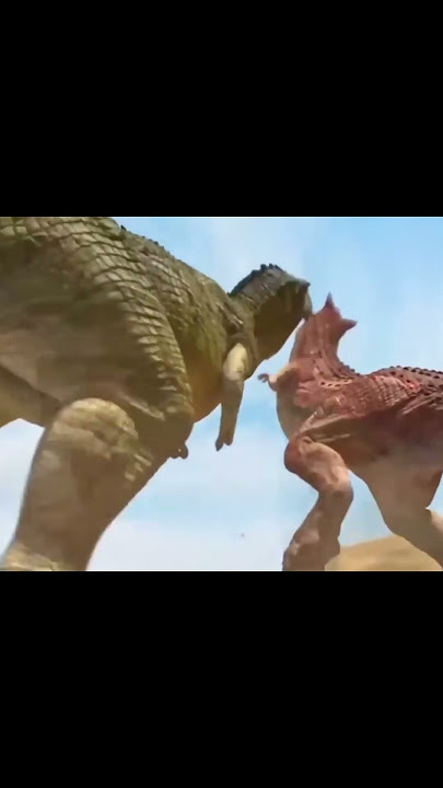 Carnotaurus VS T Rex Battle Scene #dinosaurs
