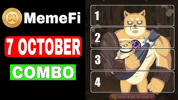 MemeFi Daily Combo Today | 7 October Daily Combo MemeFi | MemeFi Secret Combo Today