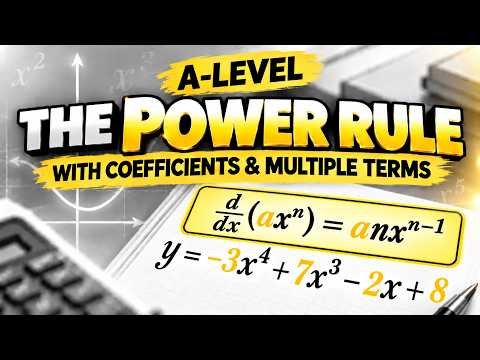 A-Level Maths | The Power Rule with Coefficients & Multiple Terms | Differentiation Step by Step video thumbnail