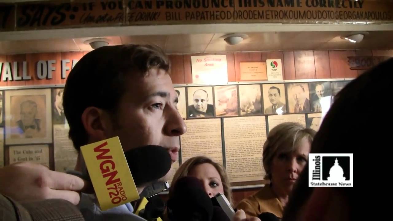 Alexi Giannoulias at the Billy Goat Tavern