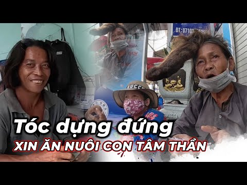 Video Bà lão xin ăn tóc dựng đứng 7 năm không gội đầu mưu... - youtube