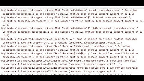 Solve the "Duplicate class android.support.v4.app.INotificationSideChannel found in modules core.."
