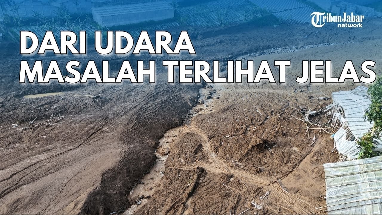 Dari Udara Terlihat Penyebab Akses Evakuasi Longsor Cisarua Terhambat