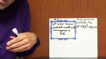 Crash Course on n-th order linear constant-coefficient homogeneous differential equations