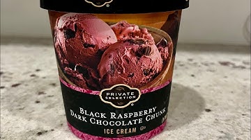 Review Private Selection Black Raspberry Dark Chocolate Chunk Ice Cream