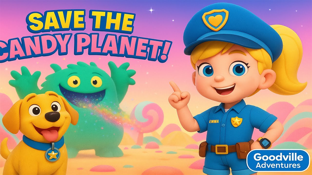 Chief Emma & Detective Pup Anthony 🍭 Save The Candy Planet 🌈 | Healthy Eating Adventure for Kids