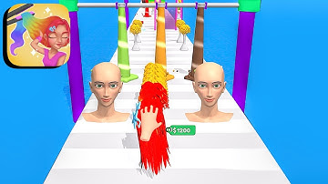 WIG MAKER ALL LEVELS GAMEPLAY ANDROID,IOS (LEVELS 4-6)
