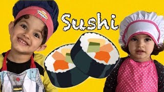 Kids Making Sushi | Easy Sushi Recipe to Make with the Children Cooking With Kids Making Sushi