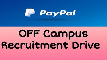 PAYPAL Freshers Off-Campus Recruitment Drive | Trending Job Updates|freshers job opportunity|#paypal