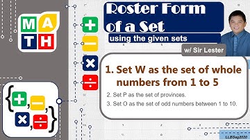 Writing the Roster Form of a Set - Math 7_Unit 1_Lesson 1_Practice Exercises E.1