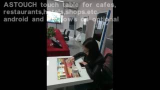 ASTOUCH touch table for restaurants, cafes