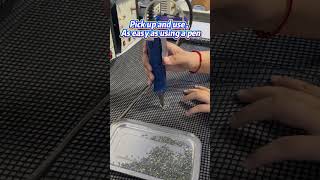 Ultrasonic hotfix rhinestone machine for Mesh Rhinestones#heatpress #rhinestonetransfer