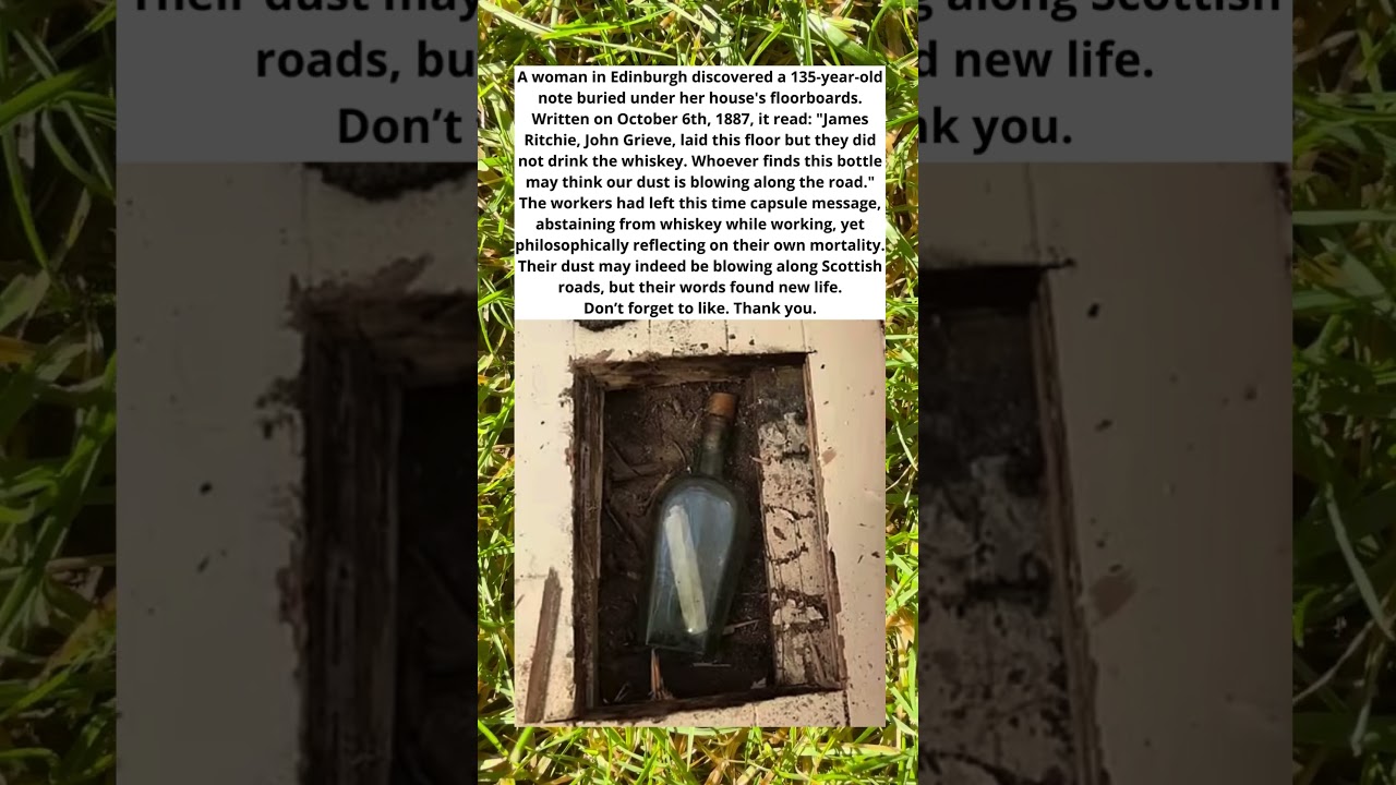 NOTE FROM 135 YEARS AGO FOUND UNDER FLOOR