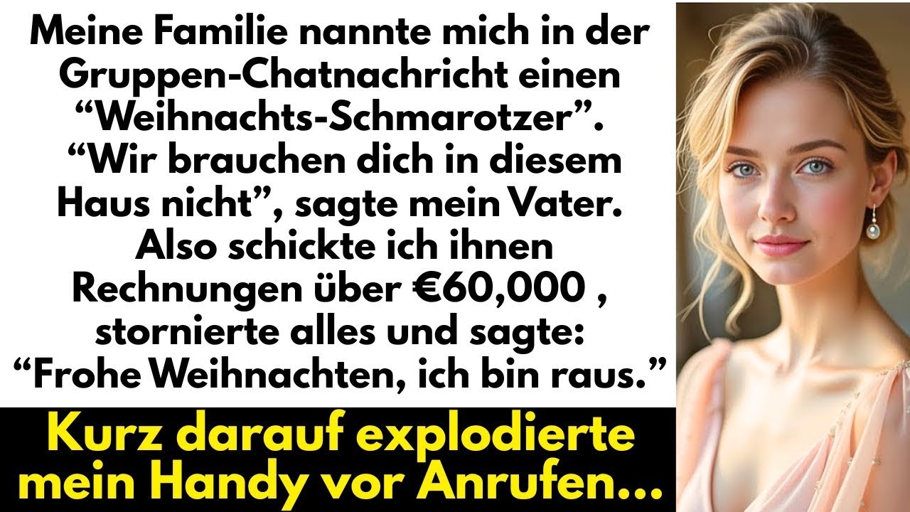 Meine Familie nannte mich im Gruppenchat einen 'Feiertagsparasit“. Dann schickte ich ihnen die...